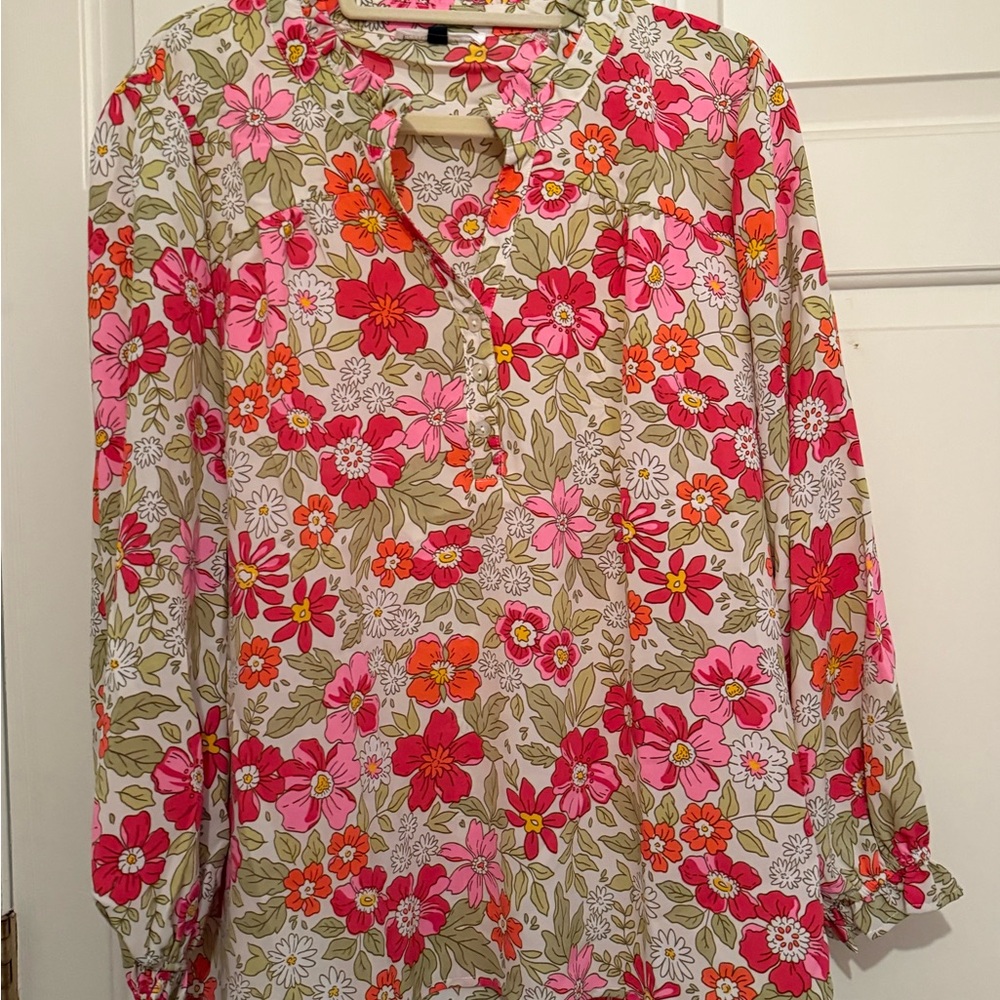 Michelle McDowell ￼Women's Top - Pink and Orange
